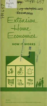 Cover of: Extension home economics: how it works