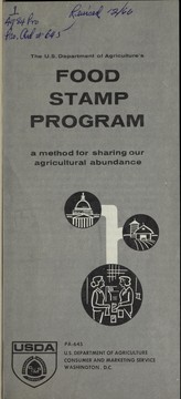 Cover of: The U.S. Dept. of Agriculture's Food stamp program; a method for sharing our agricultural abundance