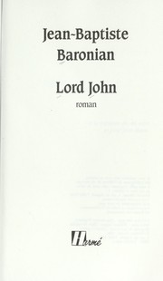 Cover of: Lord John: roman