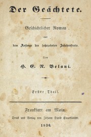 Cover of: Der Ge©Þchtete: geschichtlicher Roman aus dem Anfang des sechszehnten Jahrhunderts