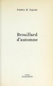 Cover of: Brouillard d'automne