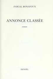 Cover of: Annonce classée: roman