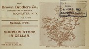 Cover of: Surplus stock in cellar | Brown Brothers Co. (Rochester, N.Y.)