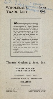 Cover of: Wholesale trade list by Thomas Meehan and Sons