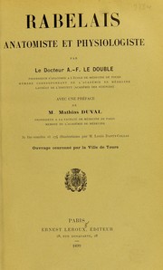 Cover of: Rabelais: anatomiste et physiologiste