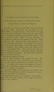 Neuro-fibroma of the eyeball and its appendages by E. Treacher Collins