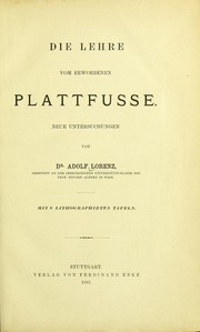 Cover of: Die lehre vom erworbenen Plattfusse