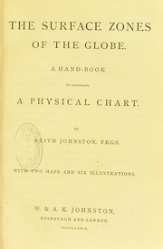 Cover of: The surface zones of the globe : a handbook to accompany a physical chart