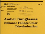 Cover of: Amber sunglasses enhance foliage color discrimination by Gary L. Wade