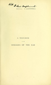 Cover of: A text-book of the diseases of the ear