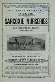 Cover of: Wholesale and retail price list of the Sarcoxie Nurseries by Sarcoxie Nurseries