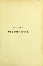 Cover of: Chirurgie orthop©♭dique by Paul Berger