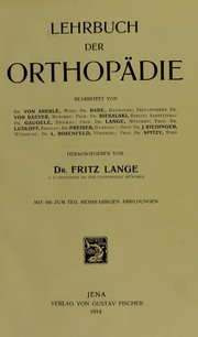 Cover of: Lehrbuch der Orthop©Þdie