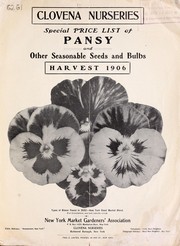 Cover of: Special price list of pansy and other seasonable seeds and bulbs by Clovena Nurseries
