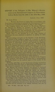 Cover of: Copy of report of the Right Honorable Sir Herbert Maxwell ... and P.H. Pye-Smith ... the delegates of Her Majesty's Government at the International Congress on Tuberculosis, held at Berlin on the 24th to the 27th May 1899