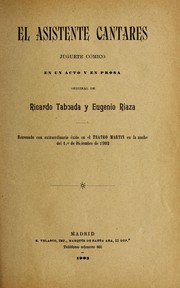 Cover of: El asistente Cantares by Ricardo Taboada Steger