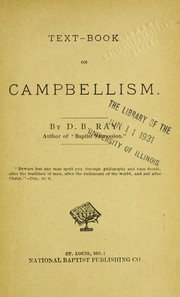 Cover of: Text-book on Campbellism by D. B. Ray