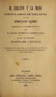 Cover of: El corazo n y la mano: opereta co mica en tres actos