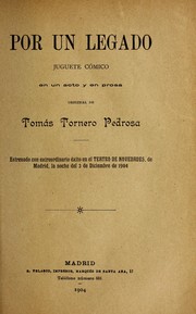 Cover of: Por un legado by Toma s. Tornero Pedrosa