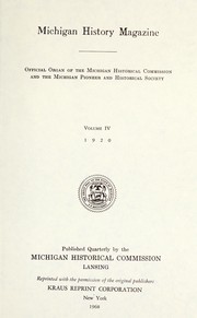 Cover of: Michigan history magazine