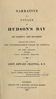 Cover of: Narrative of a voyage to Hudson's Bay in His Majesty's ship Rosamond by Edward Chappell