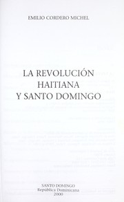 Cover of: La revolución haitiana y Santo Domingo