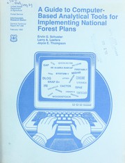 Cover of: A guide to computer-based analytical tools for implementing national forest plans