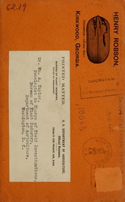 Cover of: Price of budded or grafted trees of the celebrated varieties by Stuart-Robson Pecan Company (Kirkwood, Ga)
