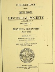 Cover of: Collections of the Minnesota Historical Society: Minnesota biographies, 1655-1912