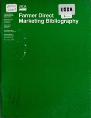 Cover of: Farmer direct marketing bibliography by Jennifer-Claire V. Klotz
