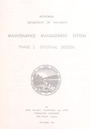 Cover of: Maintenance management system: phase I, external design