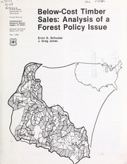 Cover of: Below-cost timber sales: analysis of a forest policy issue