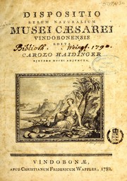 Cover of: Dispositio rerum naturalium Musei Cæsarei Vindobonensis