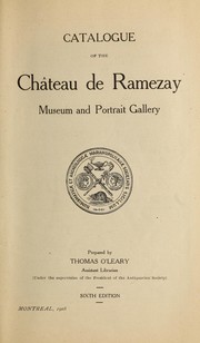 Cover of: Catalogue of the Chateau de Ramezay museum and portrait gallery by Château de Ramezay
