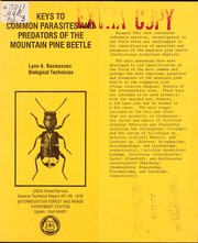 Cover of: Keys to common parasites and predators of the mountain pine beetle
