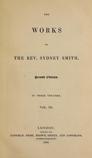 Cover of: The works of the Rev. Sydney Smith by Sydney Smith