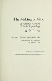 Cover of: The making of mind by Alexander Luria