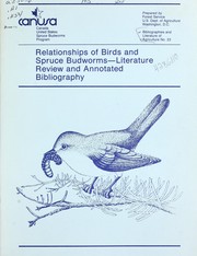 Cover of: Relationships of birds and spruce budworms: literature review and annotated bibliography