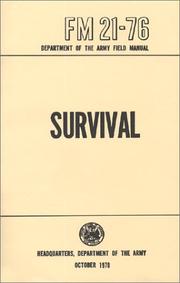 Cover of: US Army Survival Manual by Department of Defense