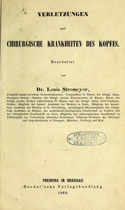 Cover of: Verletzungen und chirurgische krankheiten des Kopfes by Georg Friedrich Louis Stromeyer