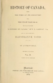 Cover of: History of Canada: from the time of its discovery till the union year 1840-41