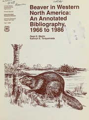 Cover of: Beaver in western North America by Dean E. Medin