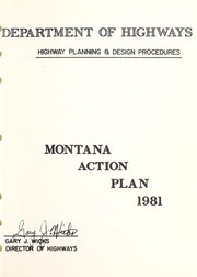 Cover of: Montana action plan, 1981: highway planning & design procedures