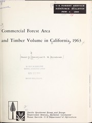 Cover of: Commercial forest area and timber volume in California
