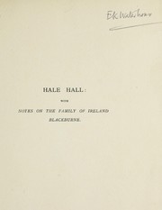Cover of: Hale Hall