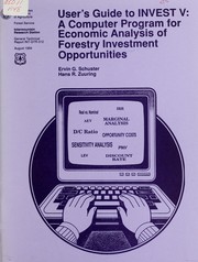 Cover of: User's guide to INVEST V: a computer program for economic analysis of forestry investment opportunities