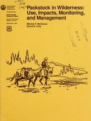 Cover of: Packstock in wilderness: use, impacts, monitoring, and management