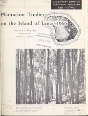 Cover of: Plantation timber on the Island of Lanai by Pacific Southwest Forest and Range Experiment Station (Berkeley, Calif.)