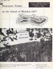 Cover of: Plantation timber on the island of Molokai, 1967 by Wesley H. C. Wong, Wesley H. C. Wong