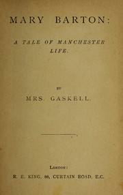 Cover of: Mary Barton: a tale of Manchester life